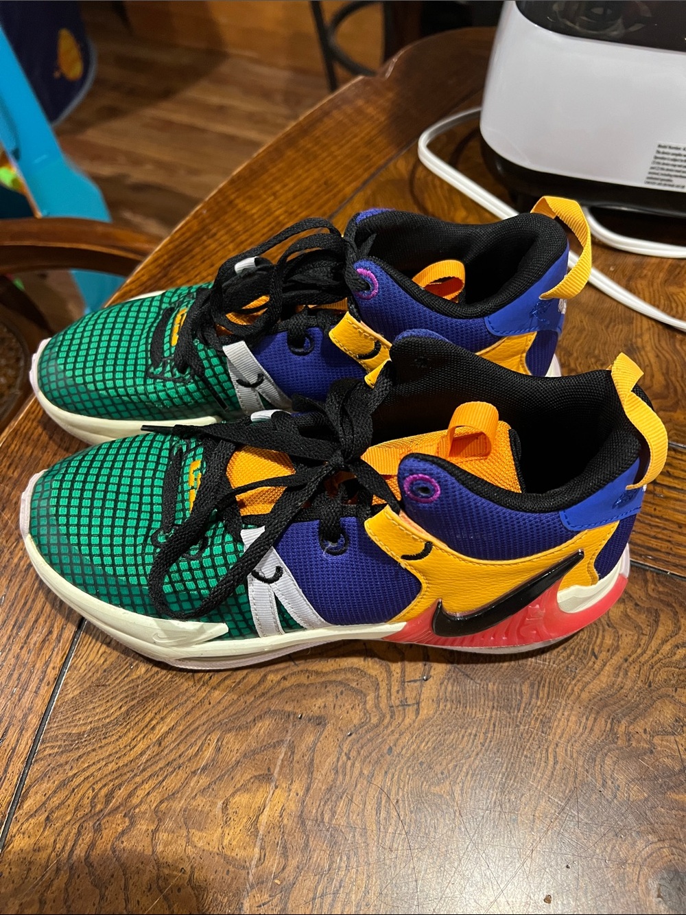 Nike Kids Multicolor Sneakers - Green/Blue/Yellow/Black